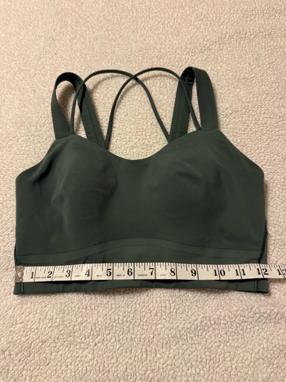 Lululemon Like a Cloud Longline Bra Dark Forest Green - Picture 3 of 10